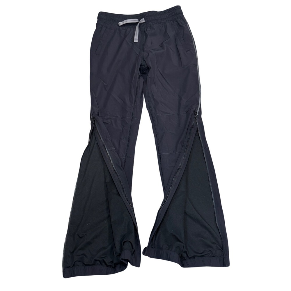 Ivivva Lululemon Girls Black Side Zip Flare Track Pants Size 12  Activewear